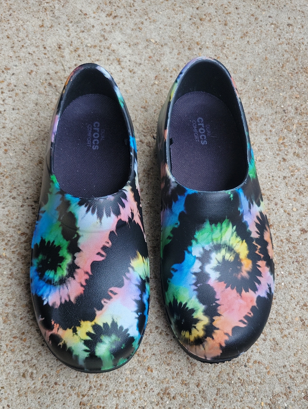 CROCS Tie-Dye Multi-Color Slip-On Clogs